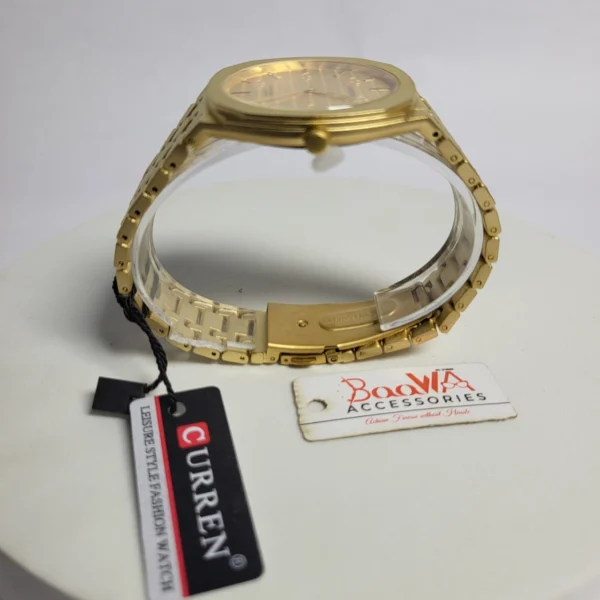 Curren 8444 Men's Gold Stainless Steel Quartz Water Resistant Watch