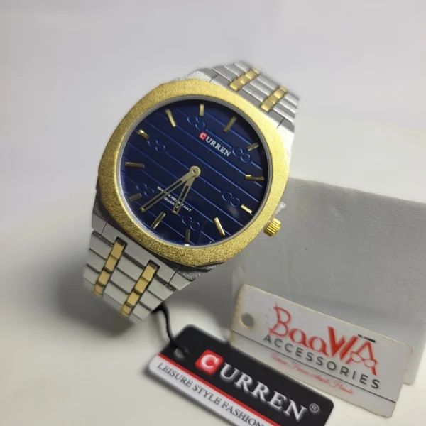 Curren 8444 Men's Gold Stainless Steel Quartz Water Resistant Watch