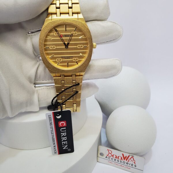 Curren 8444 Men's Gold Stainless Steel Quartz Water Resistant Watch