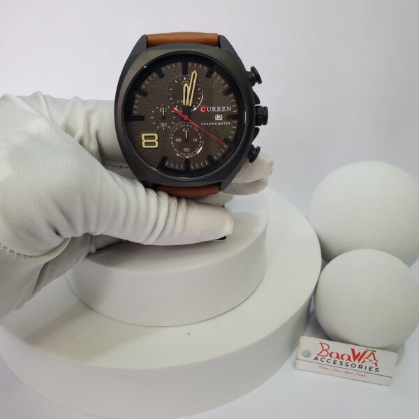 Curren 8324 Men's Chronograph Water Resistant Leather Watch