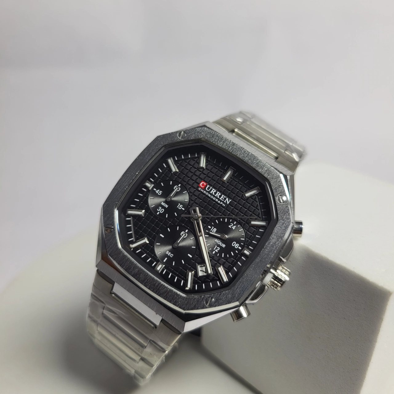 Curren 8459 Men's Chronograph Stainless Steel Water Resistant Watch