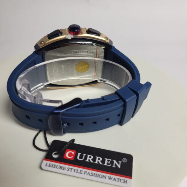 Curren 8442 Men's Chronograph Quartz Watch - Blue  Gold