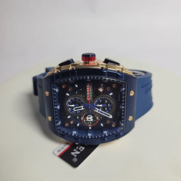 Curren 8442 Men's Chronograph Quartz Watch - Blue  Gold