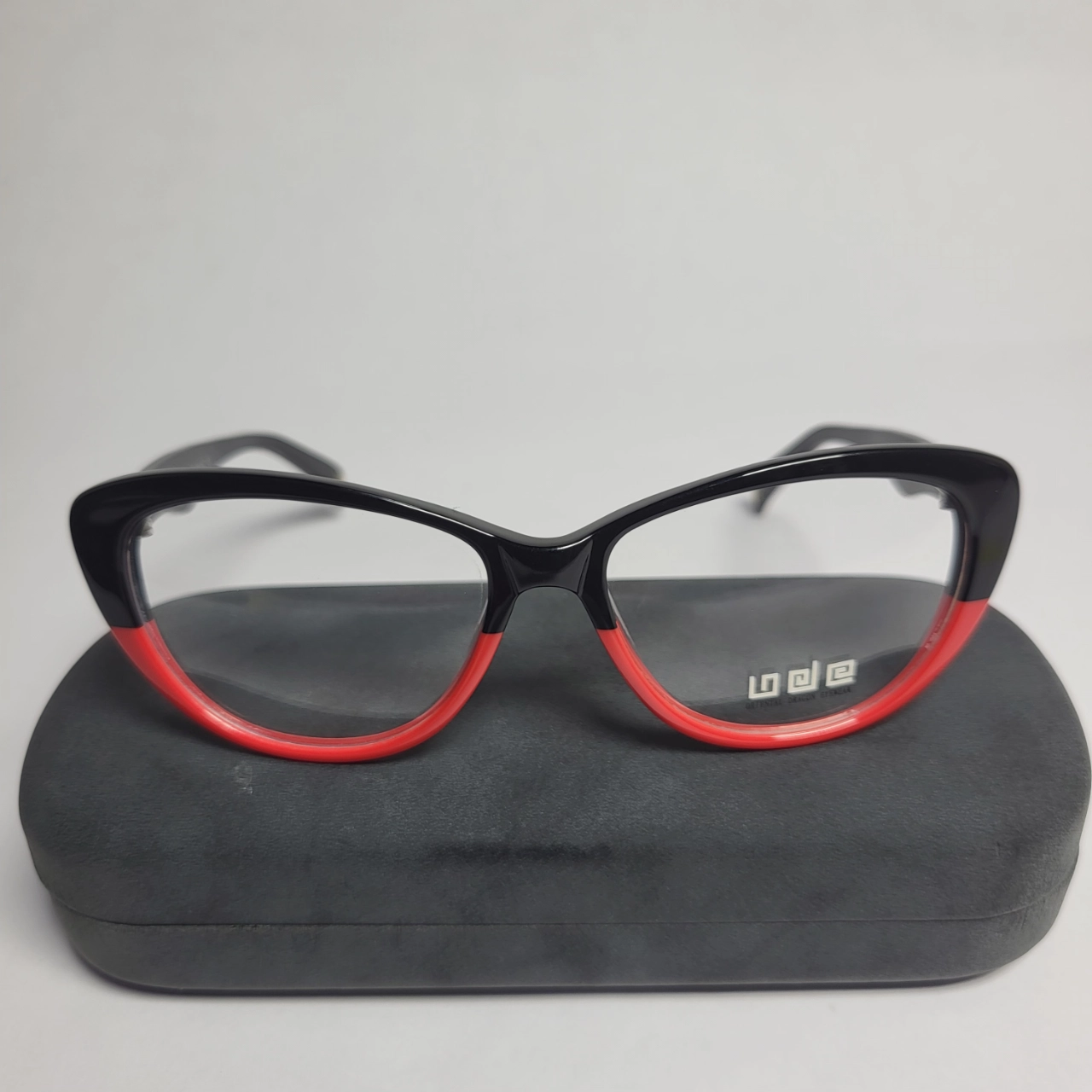 Designer BD1106 Women's Black Red Cat-Eye Eyeglasses