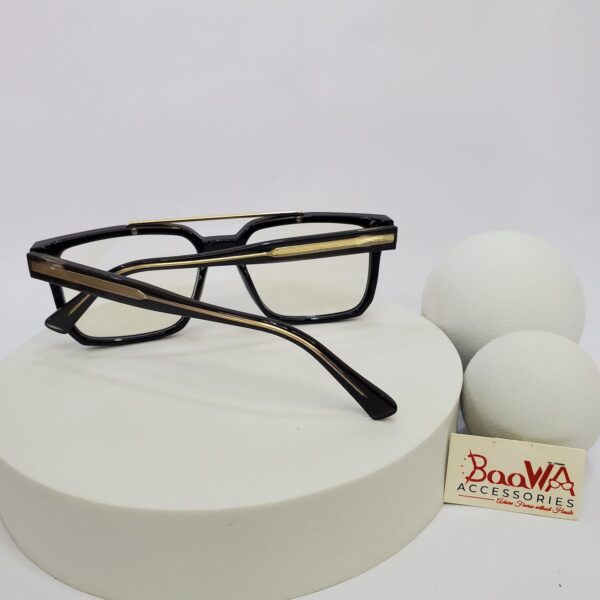 Designer 97705 Men's Black Square Full-Rim Acetate Glasses