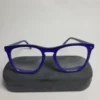 Designer Orange  Blue Square Acetate Full-Rim Eyeglasses