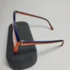 Designer Orange  Blue Square Acetate Full-Rim Eyeglasses