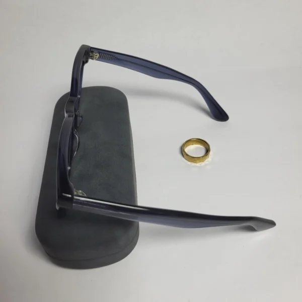 Designer Square Full-Rim Blue Acetate Eyeglasses