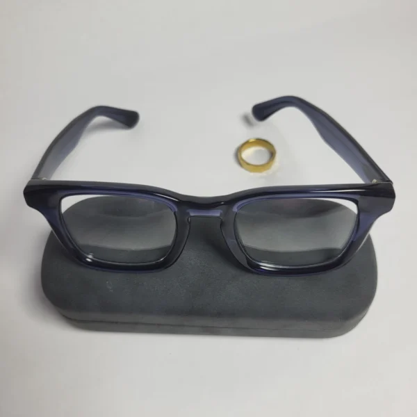 Designer Square Full-Rim Blue Acetate Eyeglasses