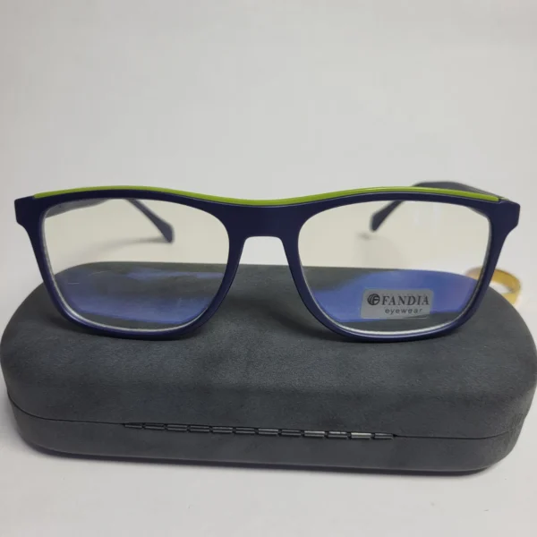 Designer Unisex Two-Tone Rectangular Blue Light Blocking Glasses