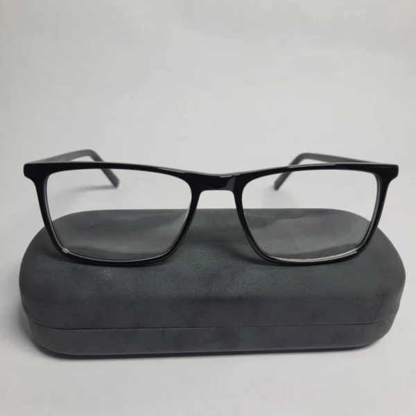 Designer Black Rectangle Full-Rim Eyeglasses