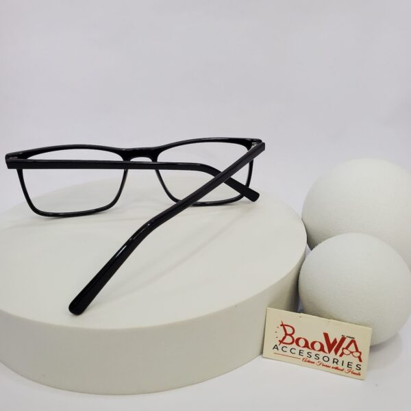 Designer Black Rectangle Full-Rim Eyeglasses