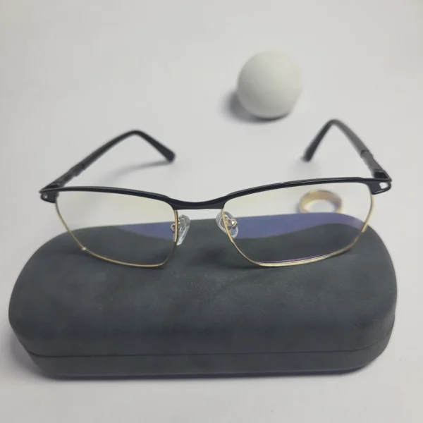 Designer 91386 Semi-Rimless Blue Light Blocking Metal Frame Glasses