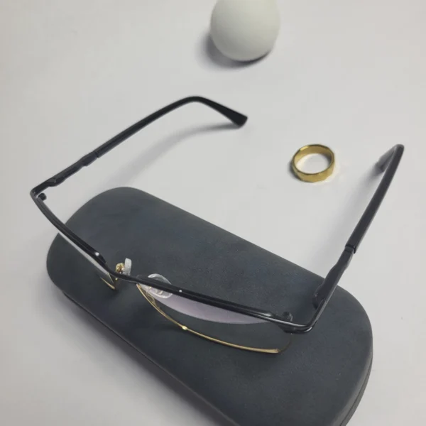 Designer 91386 Semi-Rimless Blue Light Blocking Metal Frame Glasses