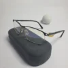Designer 91386 Semi-Rimless Blue Light Blocking Metal Frame Glasses