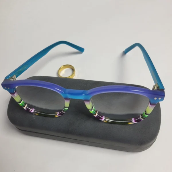 Designer FP2218 Vibrant Multi-Color Full-Rim Glasses