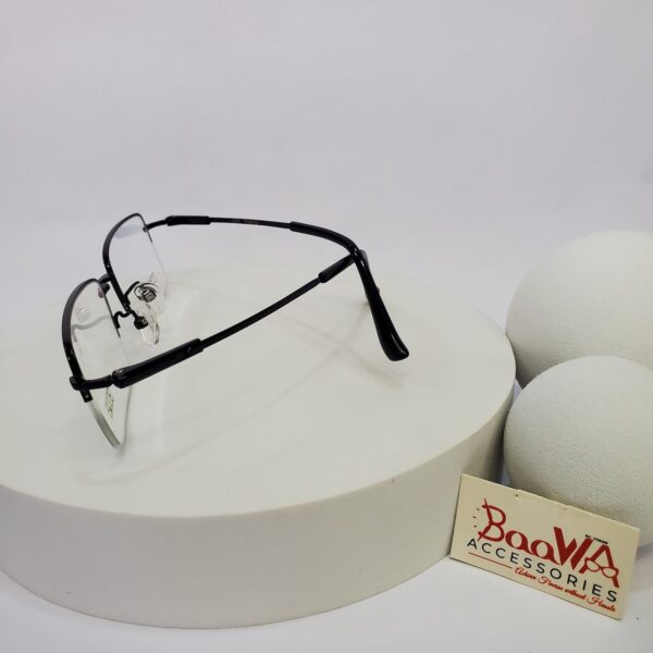 Designer S8027 Men's Titanium Semi-Rimless Rectangle Glasses