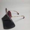 DIFF RG74 Oval Gradient Lens Gold Metal Sunglasses