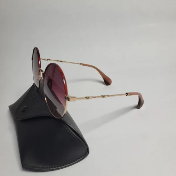 DIFF RG74 Oval Gradient Lens Gold Metal Sunglasses