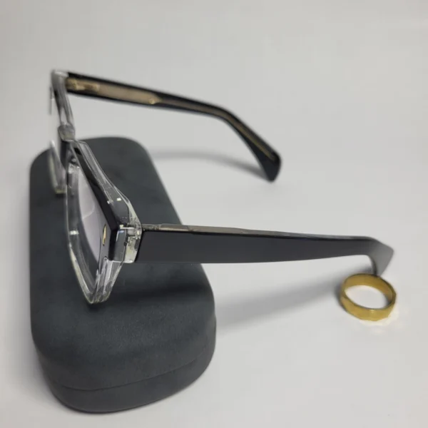 Designer Men's Two-Tone Square Blue Light Blocking Glasses