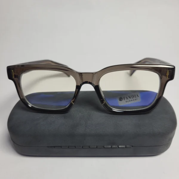 Designer Men's Two-Tone Square Blue Light Blocking Glasses