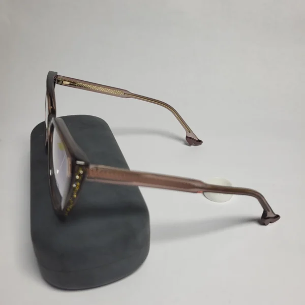 FANDIA Eyewear Cat-Eye Acetate Women's Glasses - Model 82262 (Black  Brown)