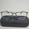 Designer Rectangular Metal Blue Light Blocking Glasses