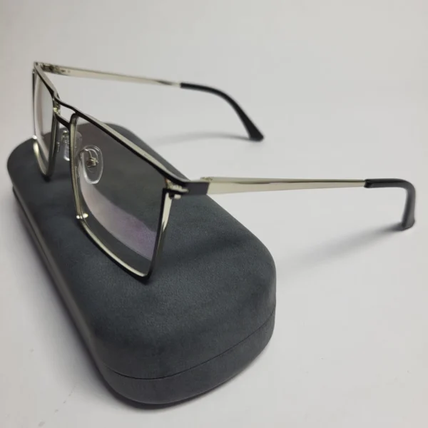 Designer Rectangular Metal Blue Light Blocking Glasses