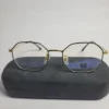 Designer Titanium Geometric Full-Rim Eyeglasses