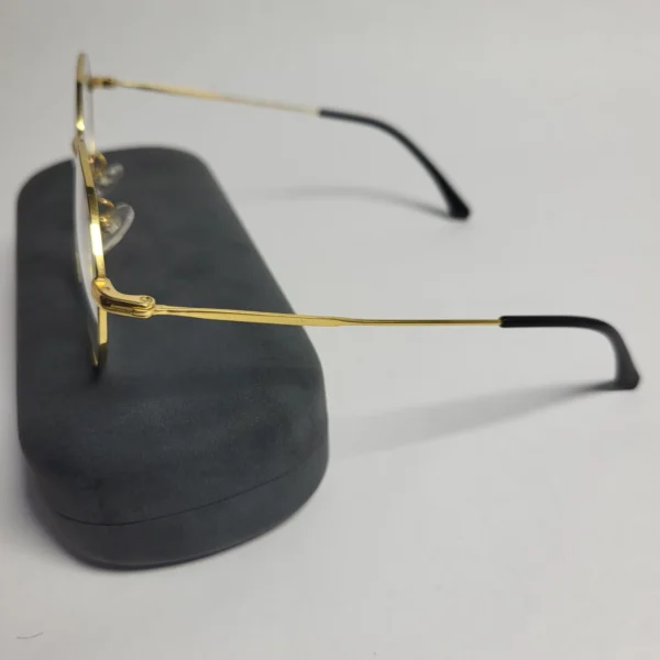 Designer Titanium Geometric Full-Rim Eyeglasses