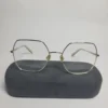 Designer Gold Metal Hexagonal Full-Rim Glasses 00-C12