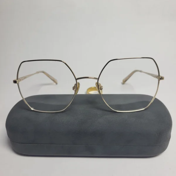 Designer Gold Metal Hexagonal Full-Rim Glasses 00-C12