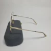 Designer Gold Metal Hexagonal Full-Rim Glasses 00-C12