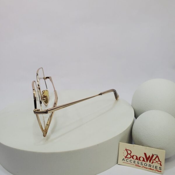 Designer Gold Metal Hexagonal Full-Rim Glasses 00-C12