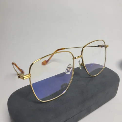 Designer CoL031 Gold Metal Blue Light Blocking Glasses