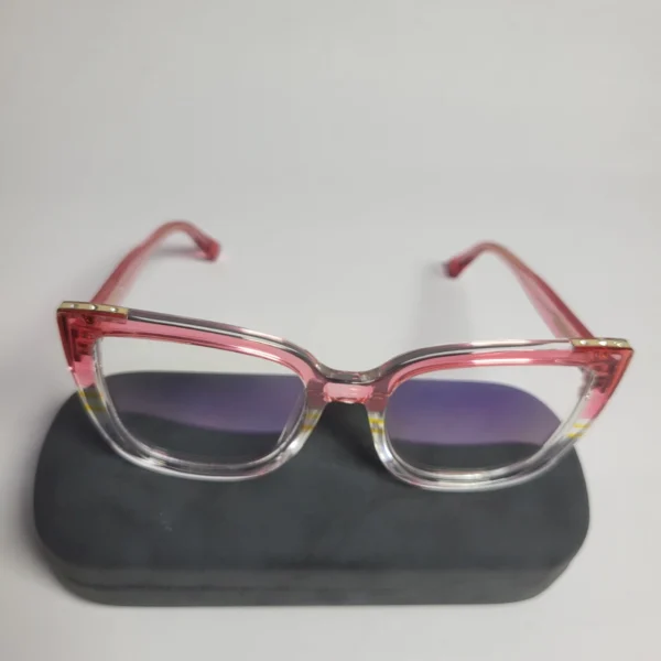 Designer 97701 Women's Two-Tone Cat-Eye Blue Light Blocking Glasses