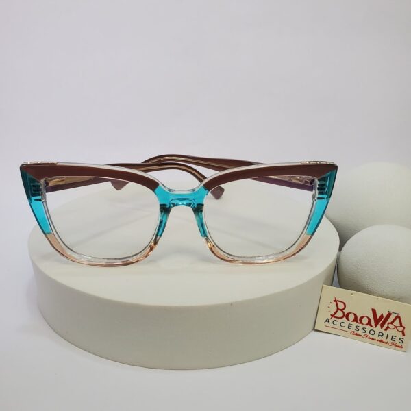 Designer 97701 Women's Two-Tone Cat-Eye Blue Light Blocking Glasses