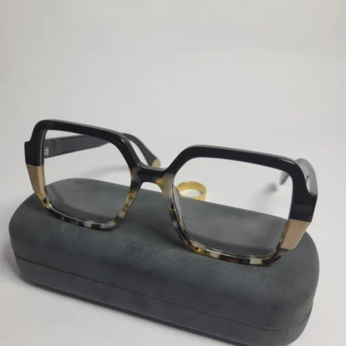 Designer P277 Geometric Square Acetate Full-Rim Eyeglasses