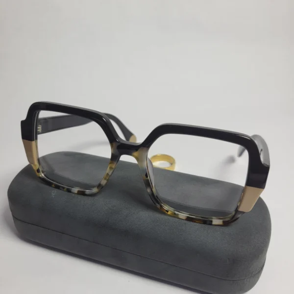 Designer P277 Geometric Square Acetate Full-Rim Eyeglasses