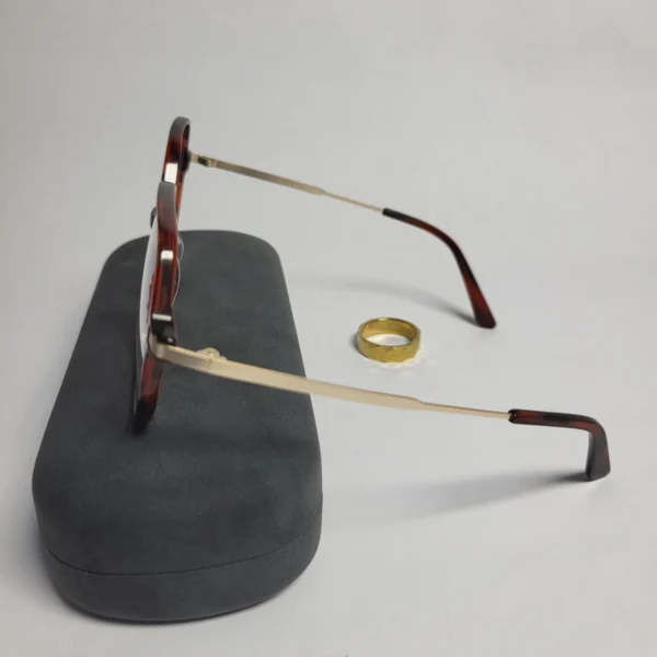 Designer Unisex Hexagonal Tortoise Full-Rim Eyeglasses