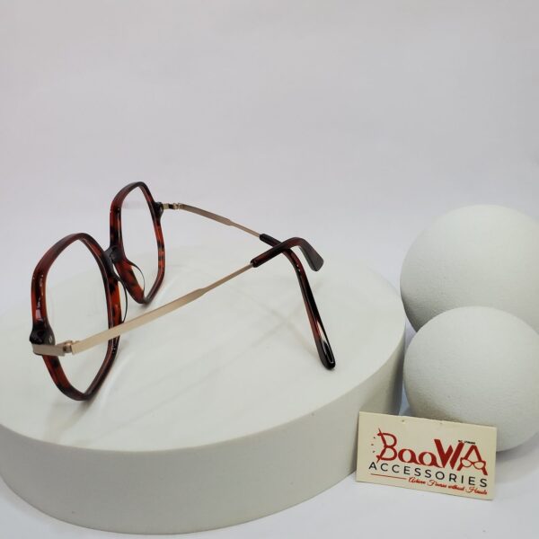 Designer Unisex Hexagonal Tortoise Full-Rim Eyeglasses