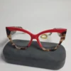 Designer Women's Red Tortoise Cat-Eye Fashion Glasses