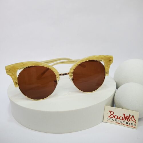Designer FT1703 Round Browline Acetate Sunglasses