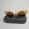 Designer FT1703 Round Browline Acetate Sunglasses