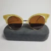 Designer FT1703 Round Browline Acetate Sunglasses