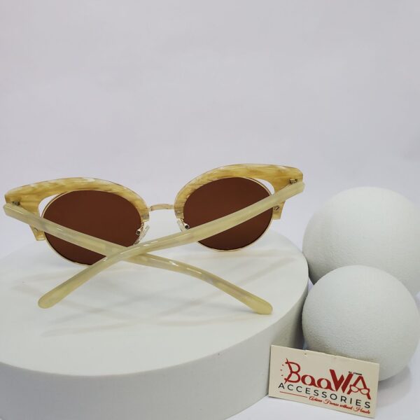Designer FT1703 Round Browline Acetate Sunglasses