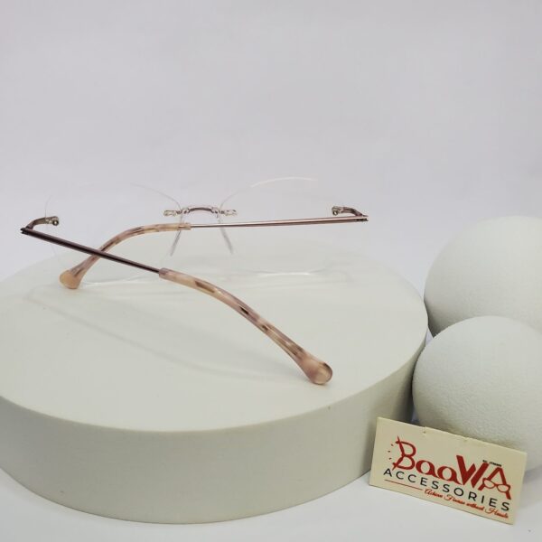Designer Titanium Rimless Oval Women's Eyeglasses