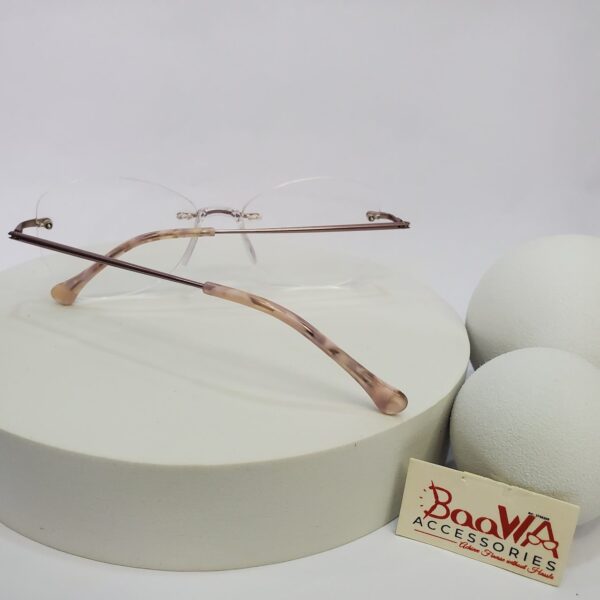 Designer Titanium Rimless Oval Women's Eyeglasses