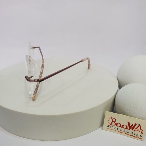 Designer Titanium Rimless Oval Women's Eyeglasses