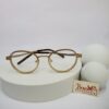 Designer Gold Scalloped Round Metal Fashion Glasses